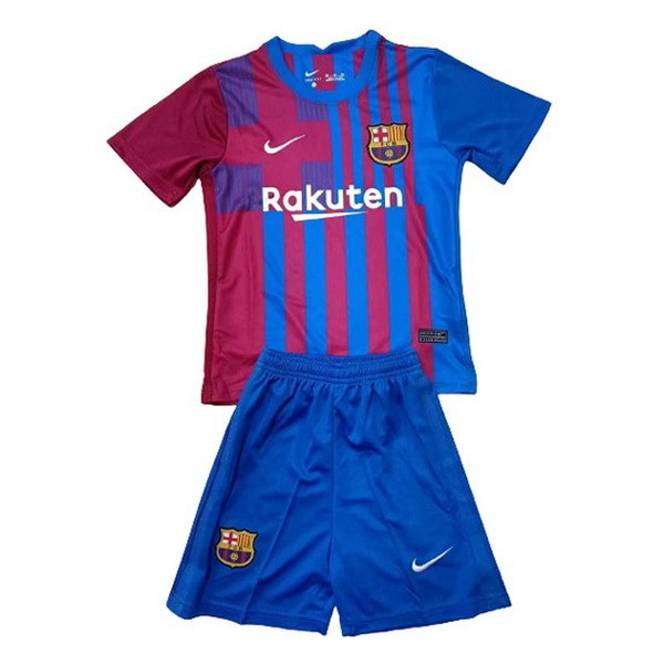 Camiseta Barcelona 1ª Kit Niño 2021 2022 Azul Rojo